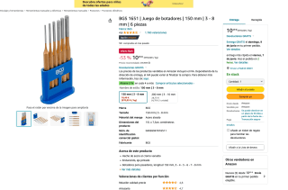 Juego de botadores BGS 1651 150 mm 3 - 8 mm 6 piezas por 10,49€