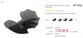 Cybex Cloud G i-Size voor €179 bij Pinkorblue