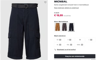 MCNEAL Korte cargobroek voor €19,99 bij Peek & Cloppenburg