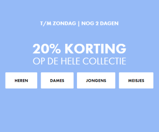 20% korting op alles bij We Fashion tot en met zondag 20 november