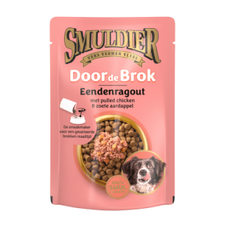 Probeer één verpakking Door de Brok óf Vers vlees Brokjes gratis na cashback bij Smuldier