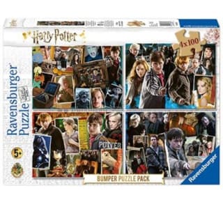 Puzzle Harry Potter 4 x 100 piezas por 6,48€.