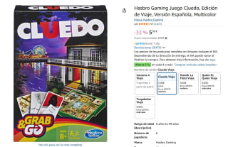 Juego Cluedo, Edición de Viaje, Versión Española por 5,99€