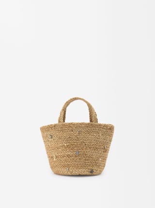 Bolso Tote de Rafia por 7,99€.