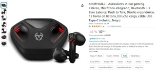 KROM KALL Auriculares in-Ear gaming estéreo por 10,40€
