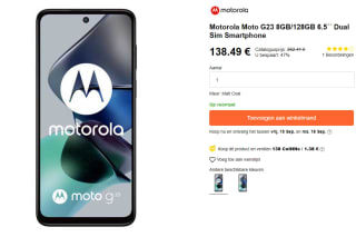 Motorola Moto G23 8GB/128GB 6.5´´ Dual Sim Smartphone voor €138,49 bij TradeInn.com