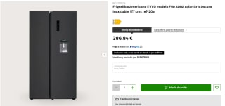 Frigorifico Americano EVVO modelo F90 AQUA por 386,84€