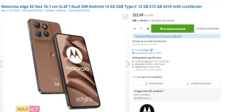 Motorola Edge 50 Neo 512GB/12GB voor €322,49 bij Max ICT