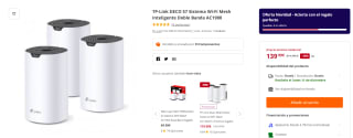 TP-Link DECO S7 Sistema Wi-Fi Mesh Inteligente Doble Banda AC1900 por 139,99€