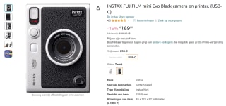 Fujifilm Instax Mini Evo polaroid camera voor €169
