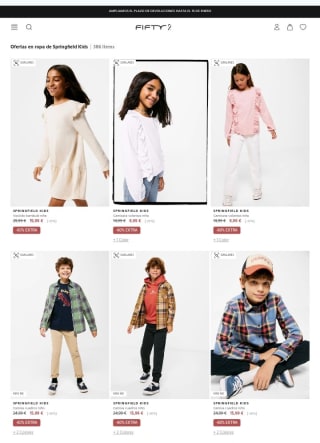 Desde Fifty con Springfield Kids desde 4,99€.