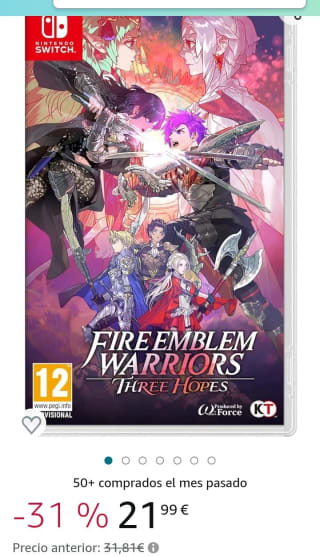 Fire Emblem Warriors: Three Hopes Nintendo Switch por 21,99€.