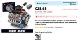 Mould King 10171 Technik V8 Motor met 487 onderdelen voor €28,68 bij Aliexpress