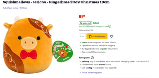 Squishmallows - Maurice - Brown Moose W/Red Puffer Jacket Christmas 19cm pluche voor €9,99 bij Bol