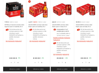 Código Ahorro 5€ Selección de Pizzas y Cervezas en Elcorteinglés