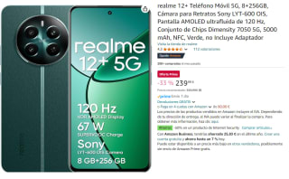 Realme 12+ 5G de 8GB/256GB por 224,30€