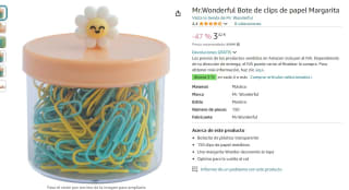 Bote de clips de papel Margarita Mr. Wonderful por 3,42€