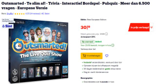 Outsmarted Te slim af! Trivia Interactief Bordspel voor €30,39