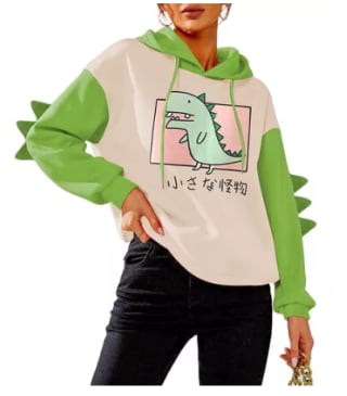 Sudadera Capucha Dinosaurio Versión Coreana por $114 en Mercado Libre
