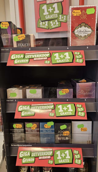 1 + 1 op vele parfums bij Kruidvat