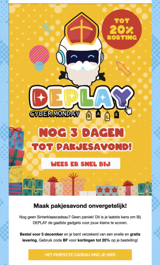 20% korting met de code bij Deplay