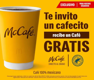 Hamburguesa con Queso y Café Gratis en McDonald’s App