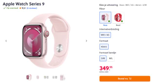 Apple Watch Series 9 45mm roze of rood voor €349,95 bij Mobiel.nl