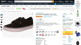 Vans Atwood niños por 20,93€