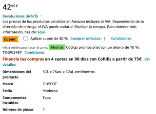 OUSFOT Cesto para la Ropa Sucia con 3 Compartimentos 158L por solo 25,79€