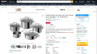 Set batería de cocina Zwilling Quadro 5 piezas por 147,99€
