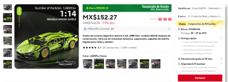 Set de Construcción Lamborghini Sian por $152 en AliExpress