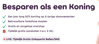 50% korting + onbeperkt bellen bij 50Plus Mobiel