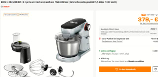 Bosch MUM9D33S11 - Foodprocessor voor €379 bij Saturn in Duitsland