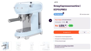 Smeg Espressomachine ECF01PBEU voor €159,95 bij iBOOD