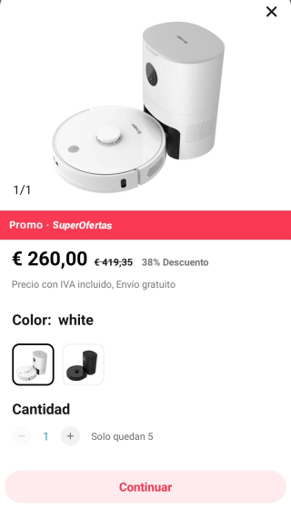 Arnagar-Robot aspirador S8 Pro versión Global por sólo 230€