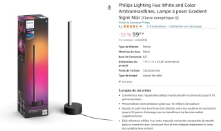 Philips Lighting Hue White and Color AmbianHardlines à 99,90€