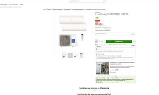 Aire acondicionado 2X1 HAIER PERLA 2000+3000 fg WIFI por solo 795.00