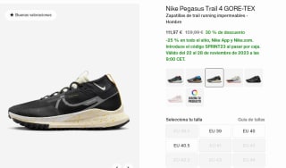 25% EXTRA descuento en tu compra en Nike Black Friday