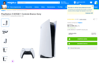 Console da Sony, modelo PS5 - R$ 3.599,10