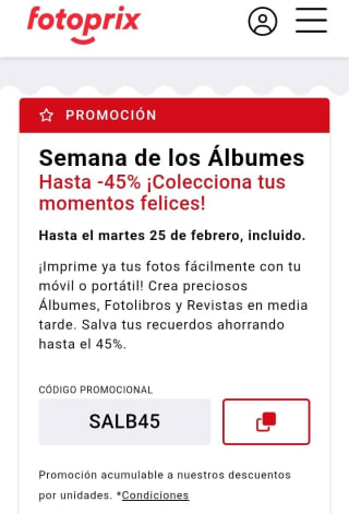 -45% de Descuento en Fotoprix.