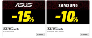 15% EXTRA descuento Asus y Samsung en Mediamarkt grandes ofertas
