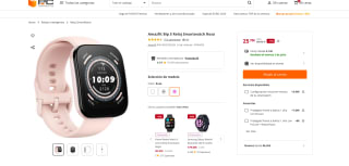 Reloj inteligente Amazfit Bip 5 Rosa por solo 25,70€