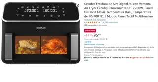 Cecotec Freidora de Aire Digital 9L con Ventana por 95.9€