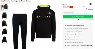 Tot 73% korting op Cruyff Trainingspakken bij Voetbalshop