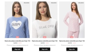 3 pijamas de mujer o hombre por tan solo 19,98€