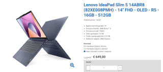 Lenovo IdeaPad Slim 5 14ABR8 (82XE008PMH) voor €649 bij Hardware-experts