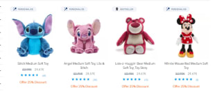 Disney Store sale met 25% korting op medium knuffels