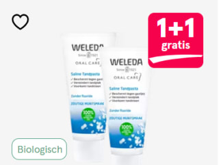 1+1 gratis op Weleda tandpasta bij Etos