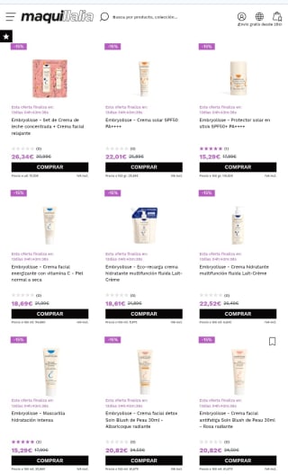 -15% de Descuento en Embryolisse desde Maquillalia.