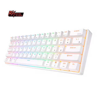 Teclado RK Royal Kludge RK61 2,4G mecánico inalámbrico Bluetooth triodo 61 teclas RGB retroiluminado por solo 33,03€
